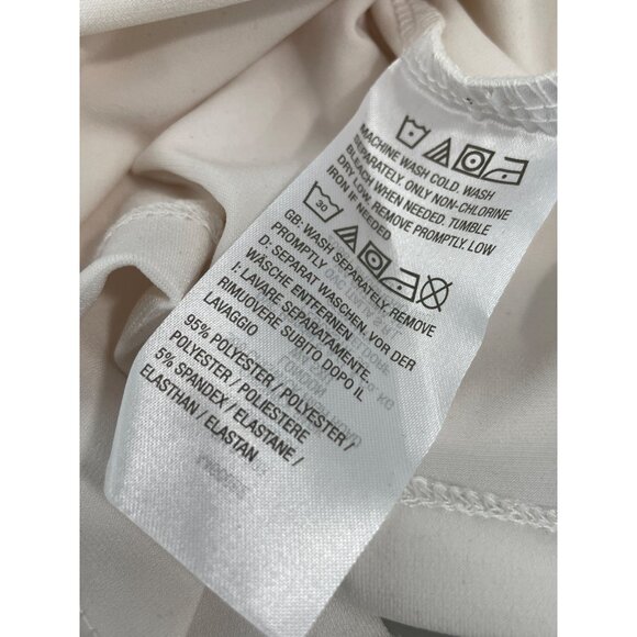 Susan Graver Liquid Knit Scoop Neck Top and Scarf Set Womens MED Ivory Plaid NEW - Picture 5 of 7